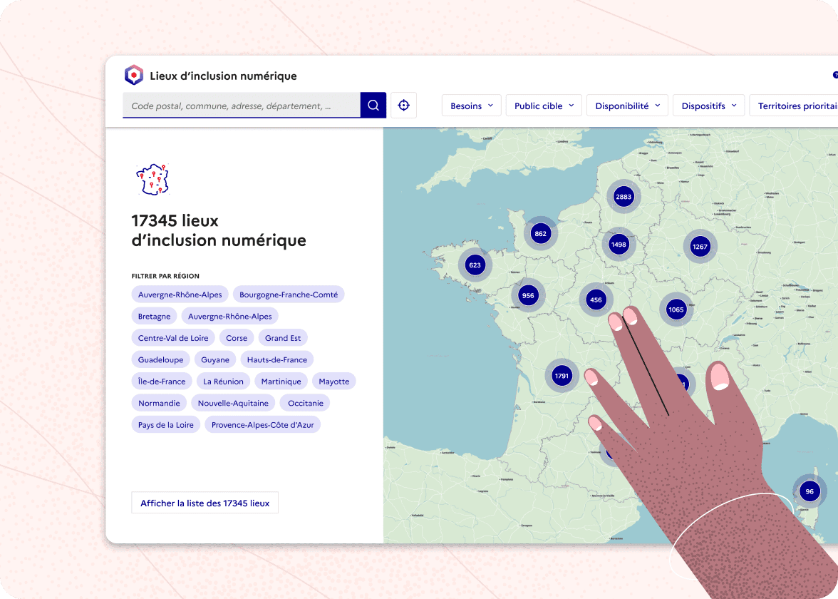 Cartographie des lieux d'inclusion numérique