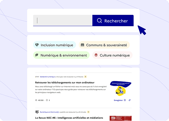 Capture d'écran des bases du numérique d'intérêt général